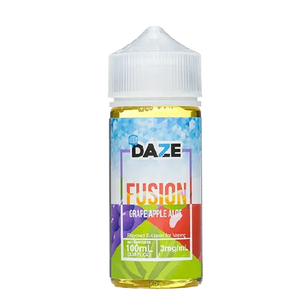 7 Daze Fusion Grape Apple Aloe ICED 100mL e-liquid bottle
