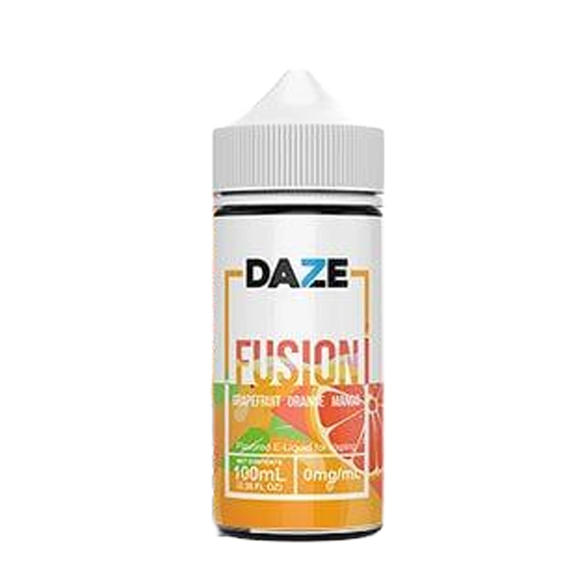 7 Daze Fusion Grapefruit Orange Mango ICED 100mL e-liquid bottle