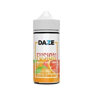 7 Daze Fusion Grapefruit Orange Mango ICED 100mL e-liquid bottle