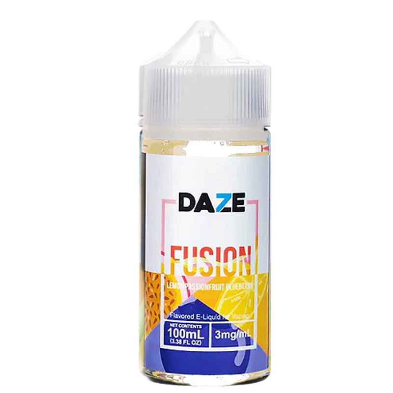 7 Daze Fusion Lemon Passionfruit Blueberry 100mL e-liquid bottle