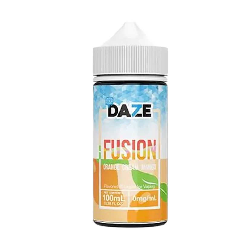 7 Daze Fusion Orange Cream Mango ICED 100mL e-liquid bottle