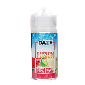 7 Daze Fusion Raspberry Green Apple Watermelon ICED 100mL e-liquid bottle