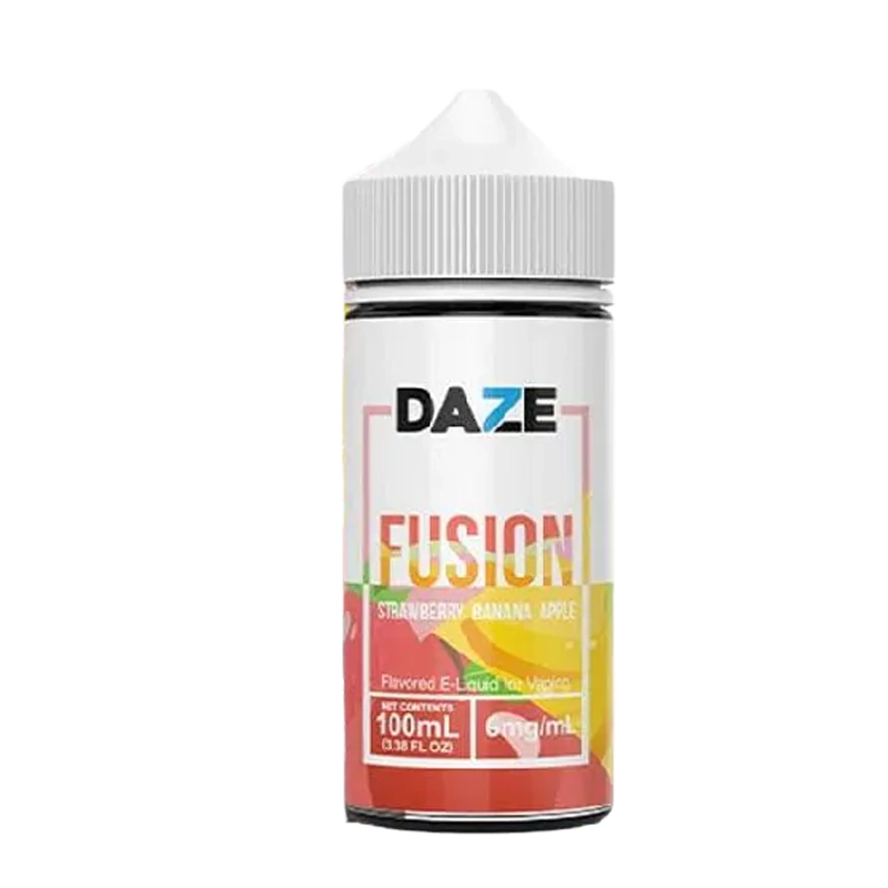 7 Daze Fusion Strawberry Banana Apple 100mL e-liquid bottle