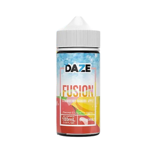 7 Daze Fusion Strawberry Banana Apple ICED 100mL e-liquid bottle