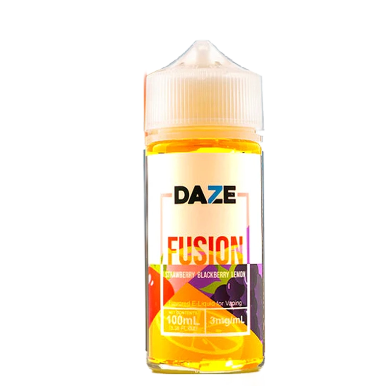 7 Daze Fusion Strawberry Blackberry Lemon 100mL e-liquid bottle