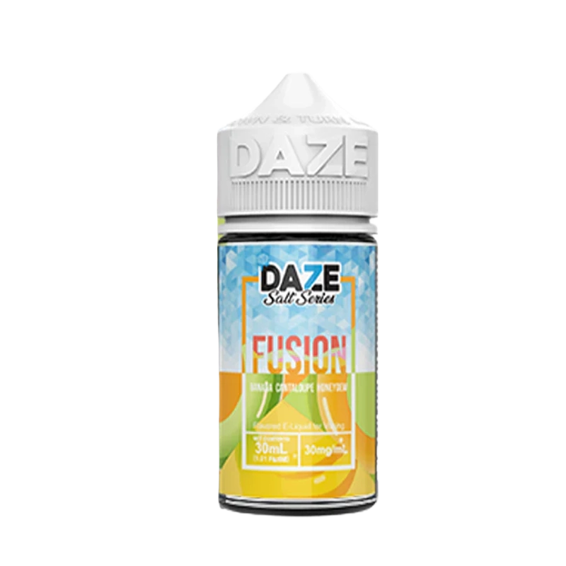 7 Daze Fusion Banana Cantaloupe Honeydew ICED 30mL salt nicotine e-liquid bottle