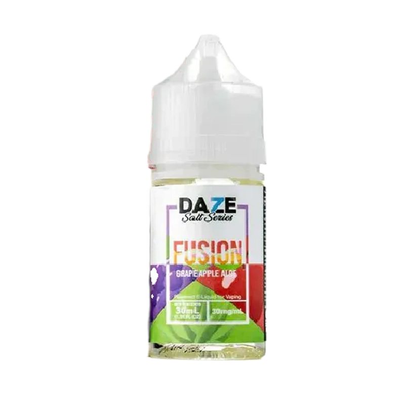 7 Daze Fusion Grape Apple Aloe 30mL salt nicotine e-liquid bottle
