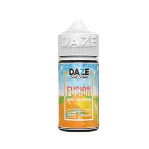 7 Daze Fusion Orange Yuzu Tangerine ICED 30mL salt nicotine e-liquid bottle