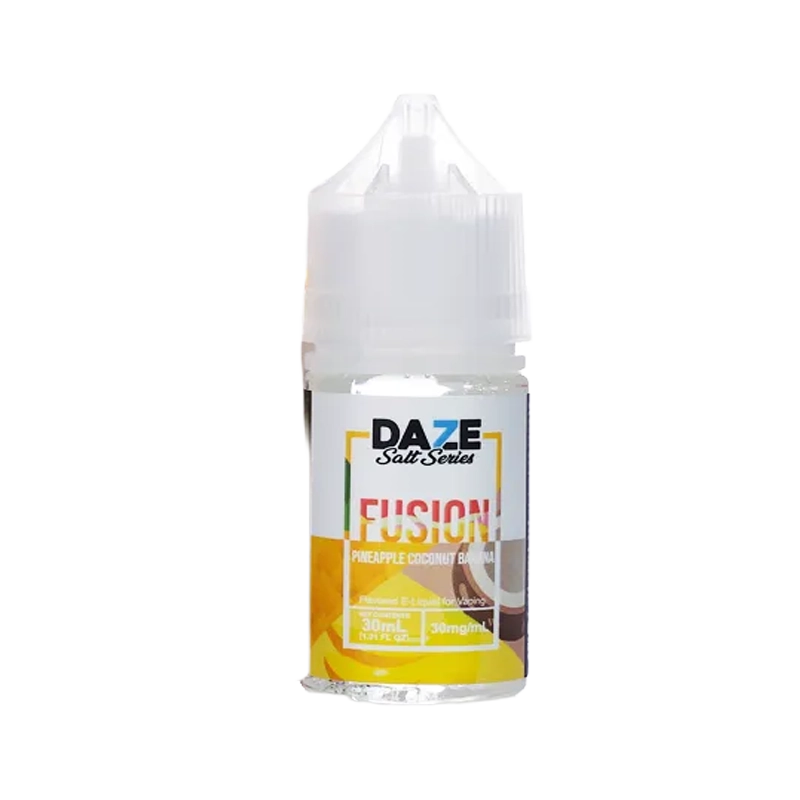 7 Daze Fusion Pineapple Coconut Banana 30mL salt nicotine e-liquid bottle
