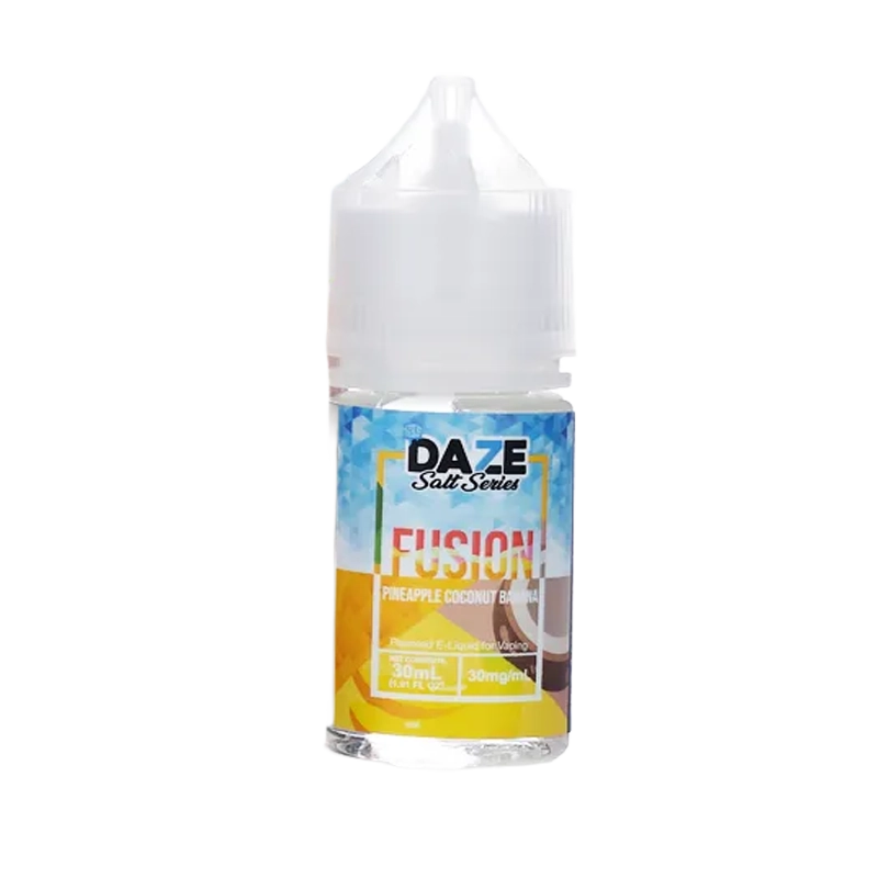7 Daze Fusion Pineapple Coconut Banana ICED 30mL salt nicotine e-liquid bottle