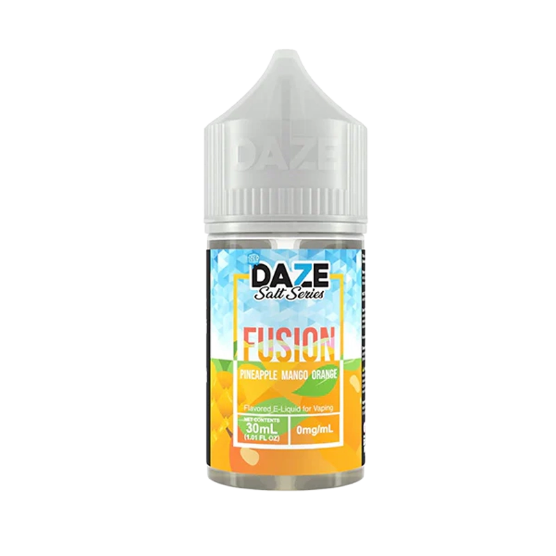 7 Daze Fusion Pineapple Mango Orange ICED 30mL salt nicotine e-liquid bottle