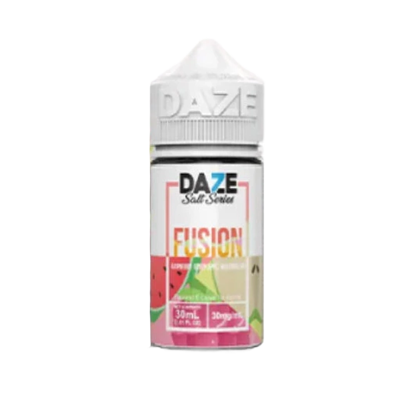 7 Daze Fusion Raspberry Green Apple Watermelon 30mL salt nicotine e-liquid bottle