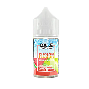 7 Daze Fusion Raspberry Green Apple Watermelon ICED 30mL salt nicotine e-liquid bottle