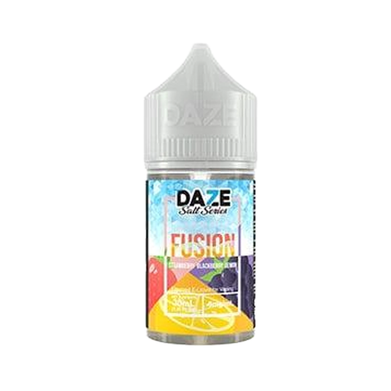 7 Daze Fusion Strawberry Blackberry Lemon ICED 30mL salt nicotine e-liquid bottle