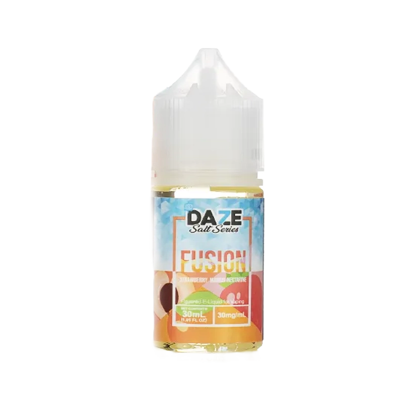 7 Daze Fusion Strawberry Mango Nectarine ICED 30mL salt nicotine e-liquid bottle