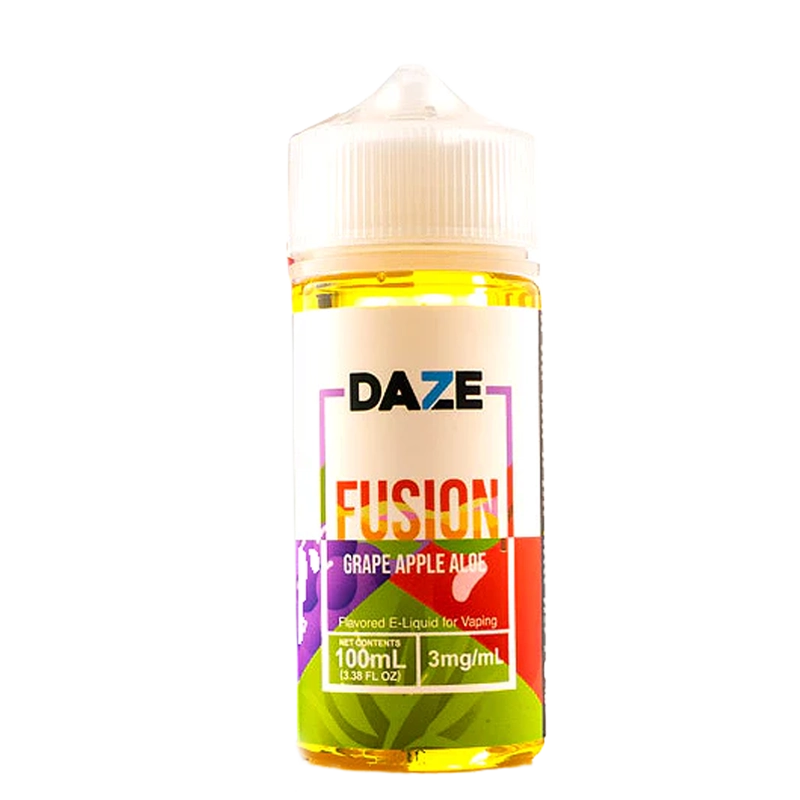 7 Daze Fusion Grape Apple Aloe 100mL e-liquid bottle