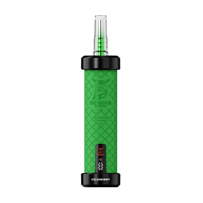 Booma Max Plus 60000 Puff DTL Disposable - rectangular device with HD display screen, adjustable airflow slider, and premium finish.