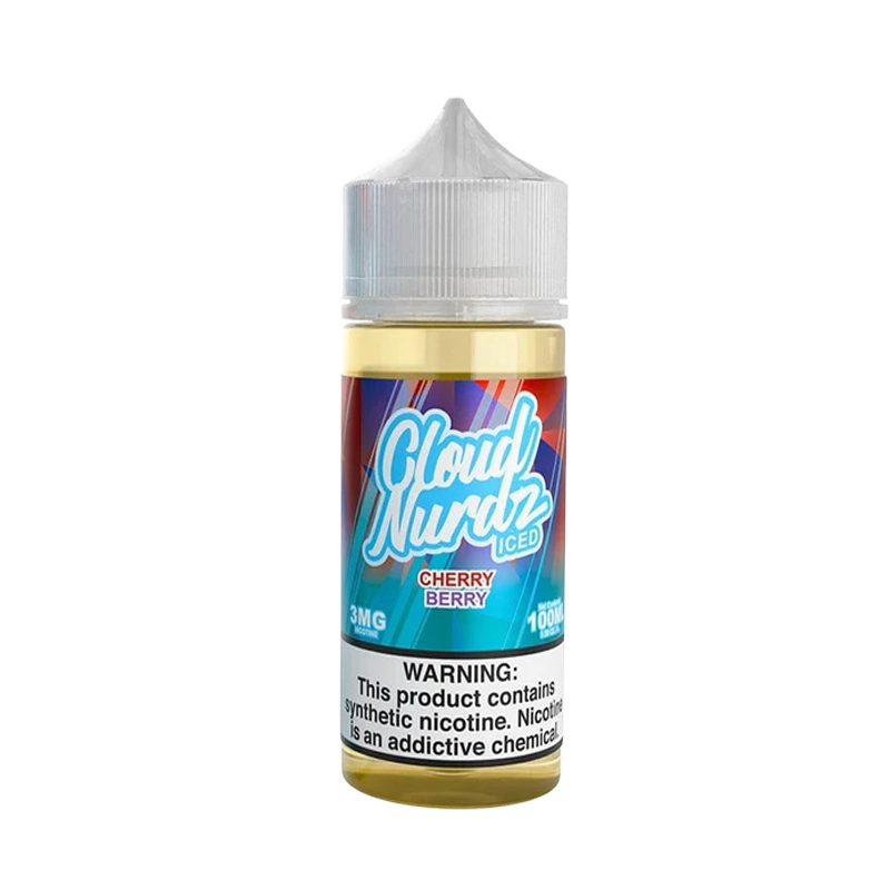 Cloud Nurdz Cherry Berry Iced 100mL e-liquid bottle