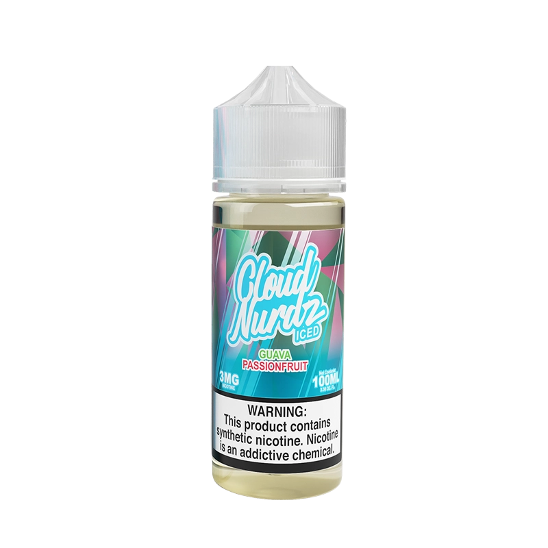 Cloud Nurdz Guava Passionfruit Iced 100mL e-liquid bottle