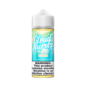 Cloud Nurdz Melon Kiwi Iced 100mL e-liquid bottle