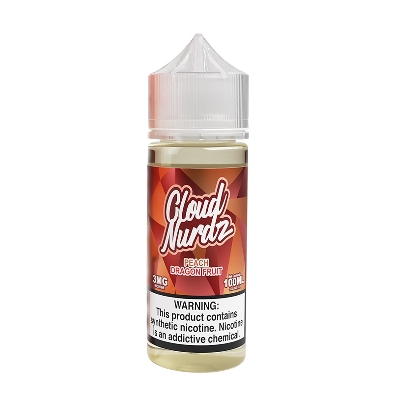 Cloud Nurdz Peach Dragon Fruit 100mL e-liquid bottle