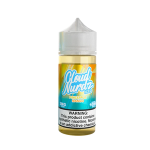 Cloud Nurdz Pineapple Mango Iced 100mL e-liquid bottle