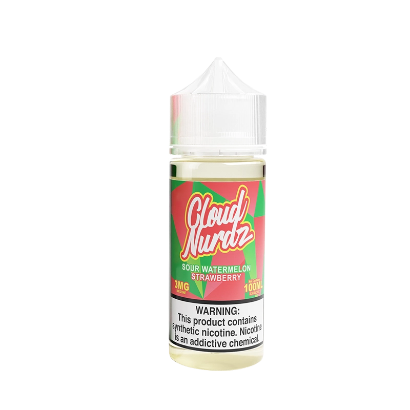 Cloud Nurdz Sour Watermelon Strawberry 100mL e-liquid bottle