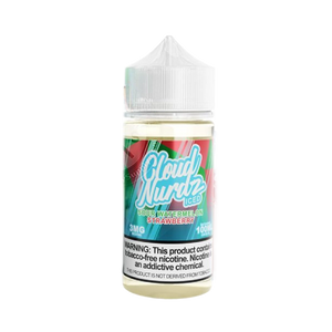 Cloud Nurdz Sour Watermelon Strawberry Iced 100mL e-liquid bottle