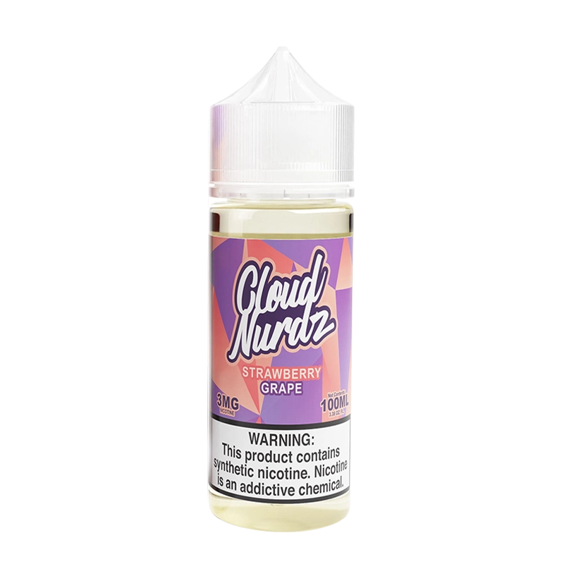 Cloud Nurdz Strawberry Grape 100mL e-liquid bottle