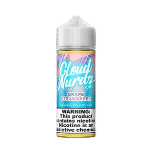 Cloud Nurdz Strawberry Grape Iced 100mL e-liquid bottle