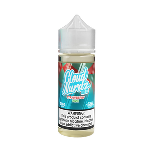 Cloud Nurdz Strawberry Kiwi Iced 100mL e-liquid bottle