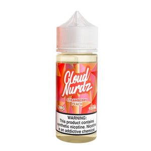 Cloud Nurdz Strawberry Peach 100mL e-liquid bottle