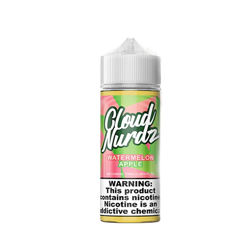 Cloud Nurdz Watermelon Apple 100mL e-liquid bottle