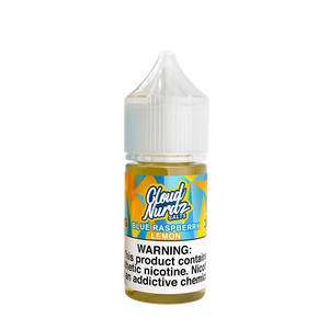 Cloud Nurdz Blue Raspberry Lemon 30mL salt nicotine e-liquid bottle