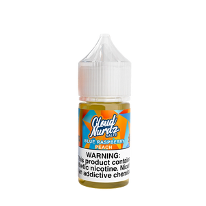 Cloud Nurdz Blue Raspberry Peach 30mL salt nicotine e-liquid bottle