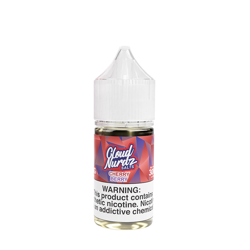 Cloud Nurdz Cherry Berry 30mL salt nicotine e-liquid bottle