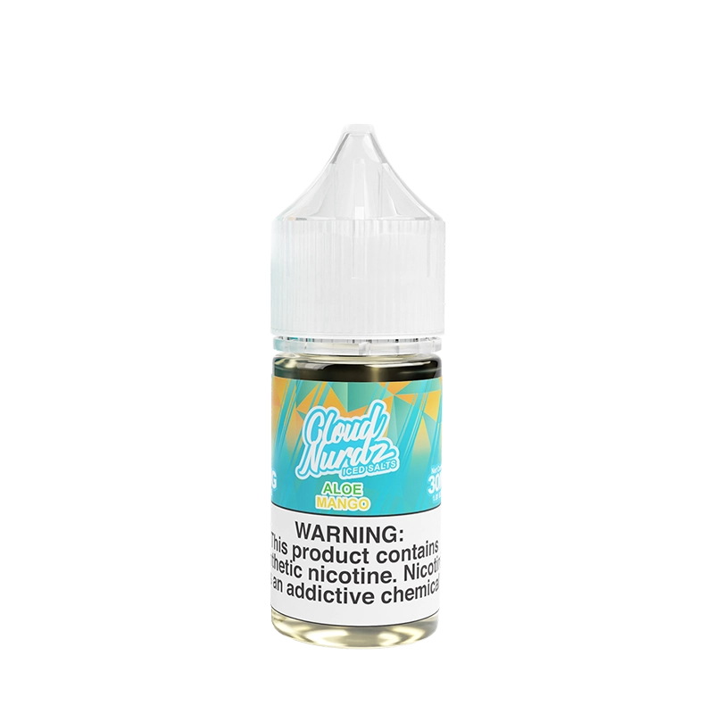 Cloud Nurdz Iced Aloe Mango 30mL salt nicotine e-liquid bottle