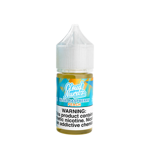 Cloud Nurdz Iced Blue Raspberry Peach 30mL salt nicotine e-liquid bottle