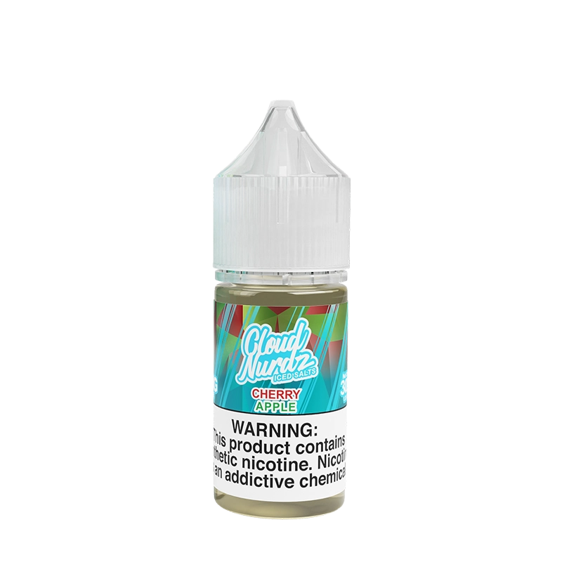Cloud Nurdz Iced Cherry Apple 30mL salt nicotine e-liquid bottle