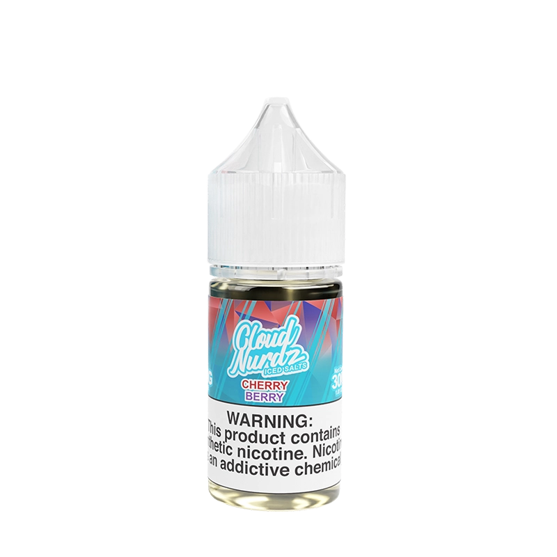 Cloud Nurdz Iced Cherry Berry 30mL salt nicotine e-liquid bottle