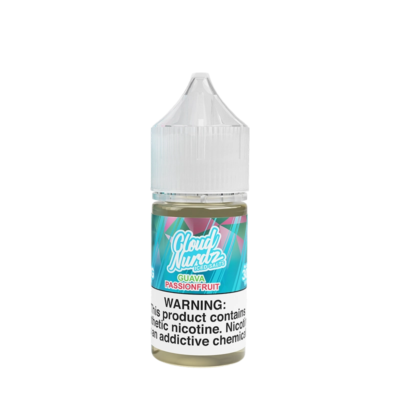 Cloud Nurdz Iced Guava Passionfruit 30mL salt nicotine e-liquid bottle