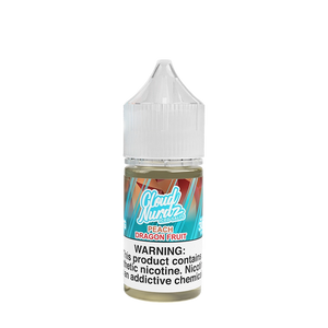 Cloud Nurdz Iced Peach Dragon Fruit 30mL salt nicotine e-liquid bottle