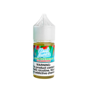 Cloud Nurdz Iced Sour Watermelon Strawberry 30mL salt nicotine e-liquid bottle