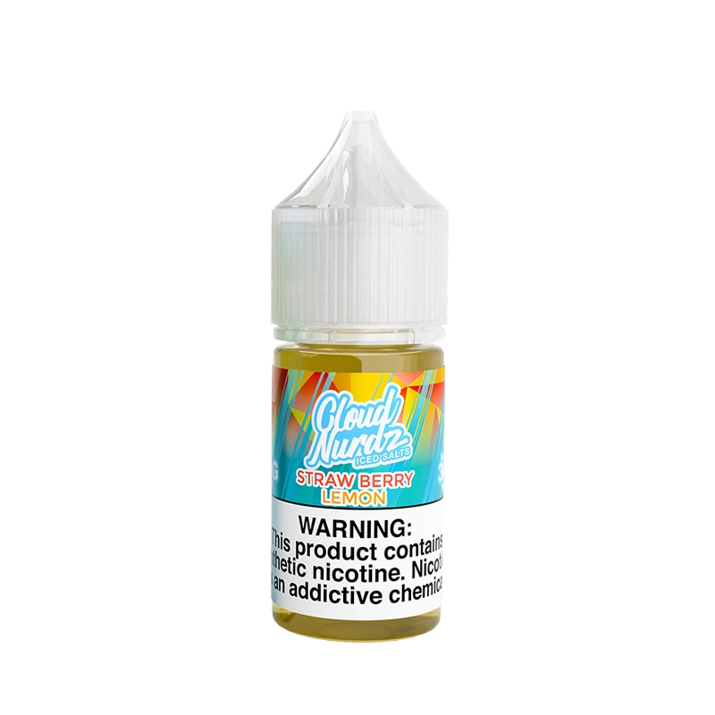 Cloud Nurdz Iced Strawberry Lemon 30mL salt nicotine e-liquid bottle