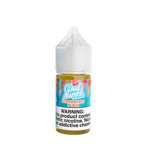 Cloud Nurdz Iced Strawberry Peach 30mL salt nicotine e-liquid bottle