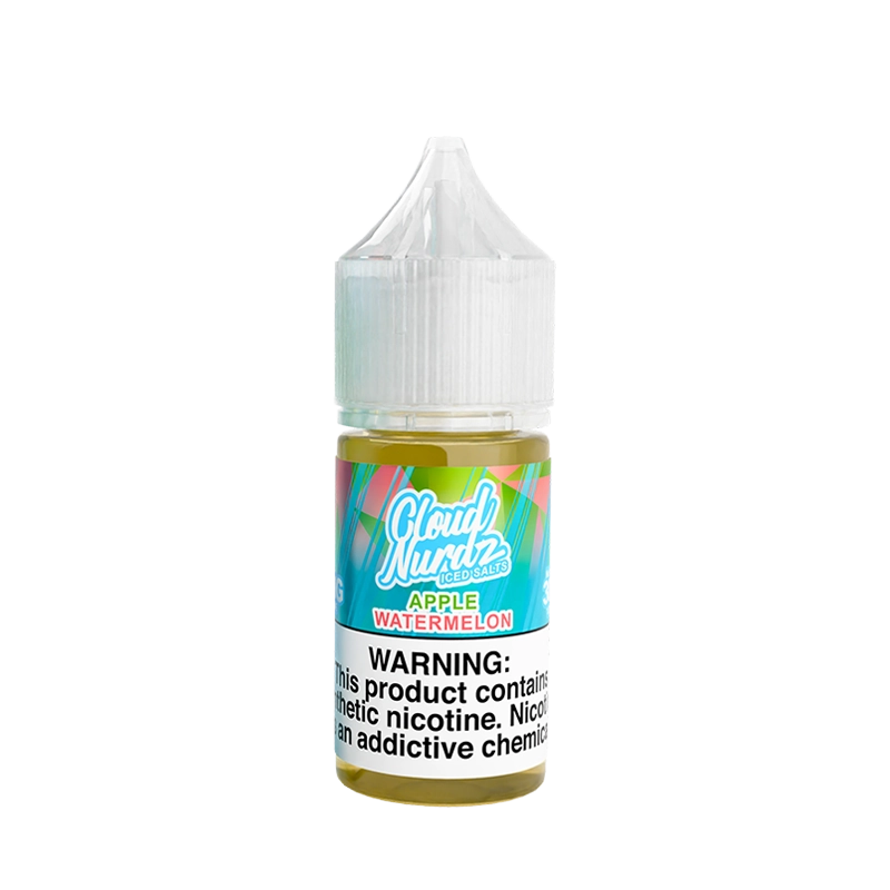 Cloud Nurdz Iced Watermelon Apple 30mL salt nicotine e-liquid bottle
