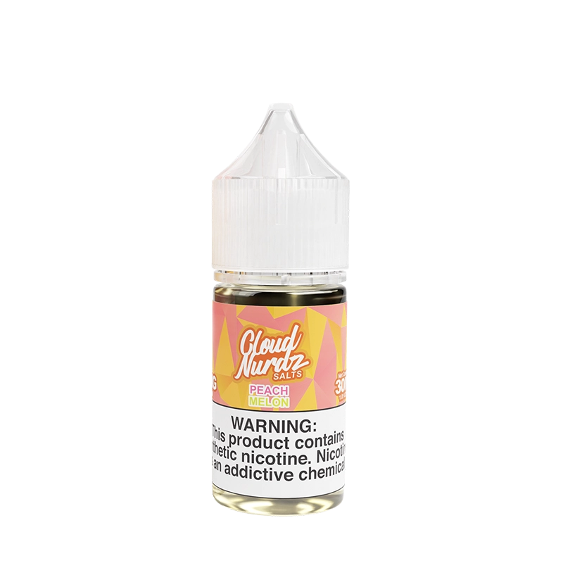 Cloud Nurdz Peach Melon 30mL salt nicotine e-liquid bottle