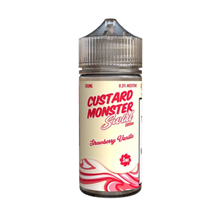 Custard Monster Strawberry Vanilla Swirl 100mL e-liquid bottle