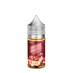 Custard Monster Strawberry 30mL salt nicotine e-liquid bottle