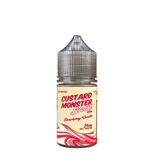 Custard Monster Strawberry Vanilla Swirl 30mL salt nicotine e-liquid bottle